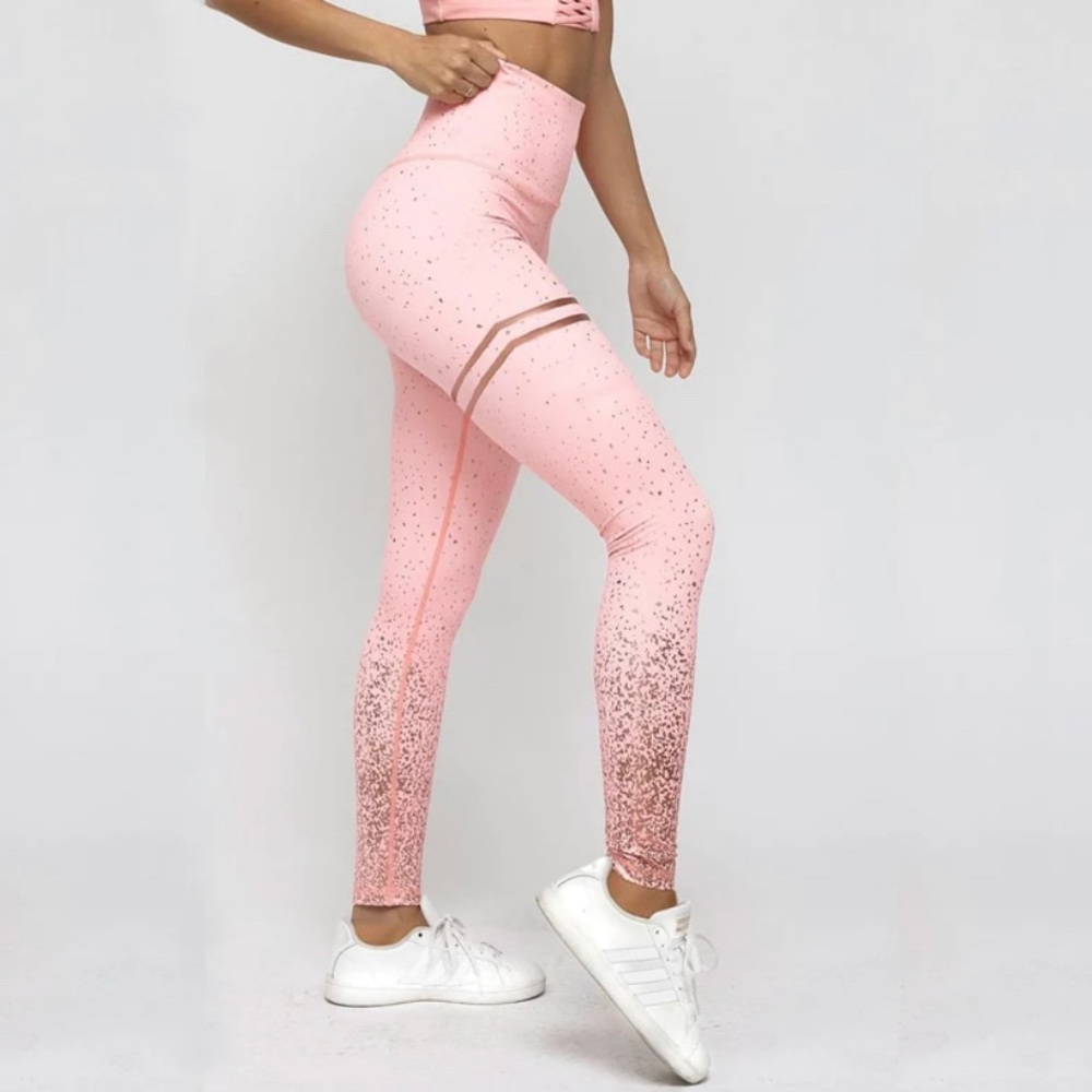 Gold Print Leggings by Health Dreams